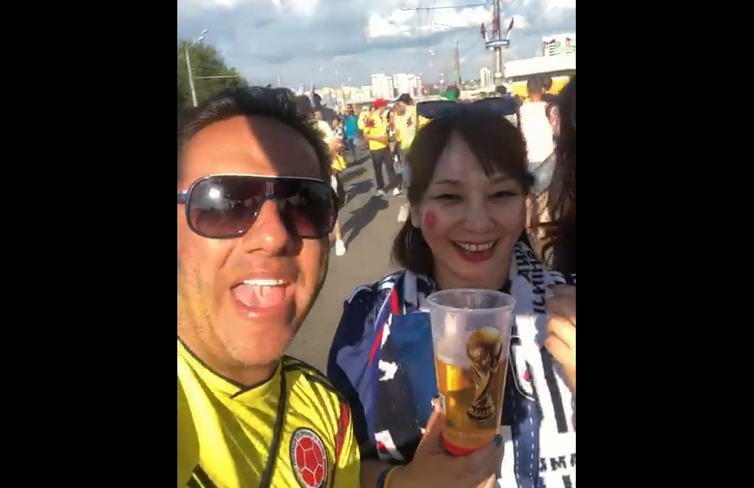 ¡Arrepentido! Después de irrespetar a japonesas en Rusia, hincha colombiano presentó disculpas