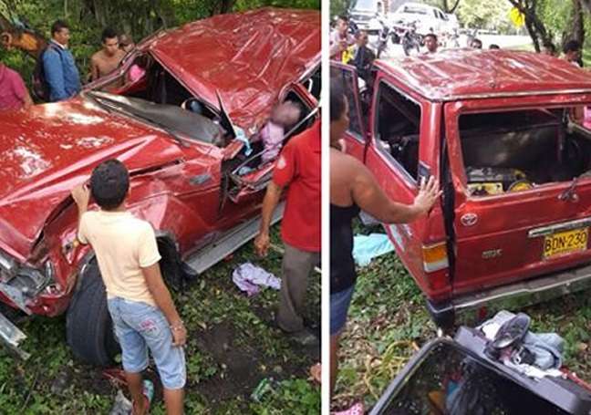 En aparatoso accidente murió médico botánico y otras cuatro personas resultaron heridas