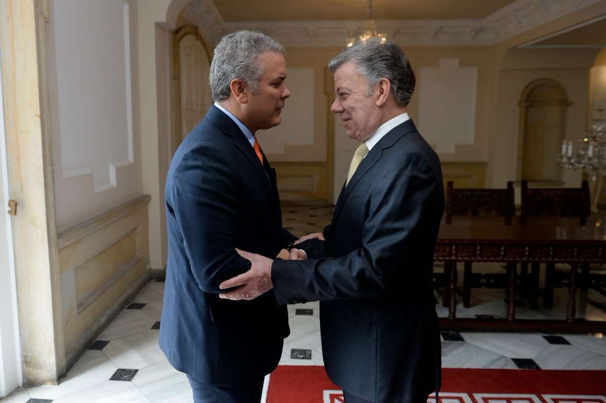 Duque y Santos tienen su primer encuentro en la Casa de Nariño