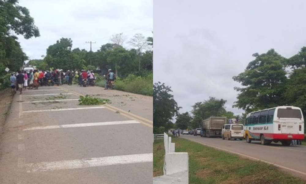 Por falta de fluido eléctrico habitantes de San Isidro bloquean la vía Montería – Tierralta