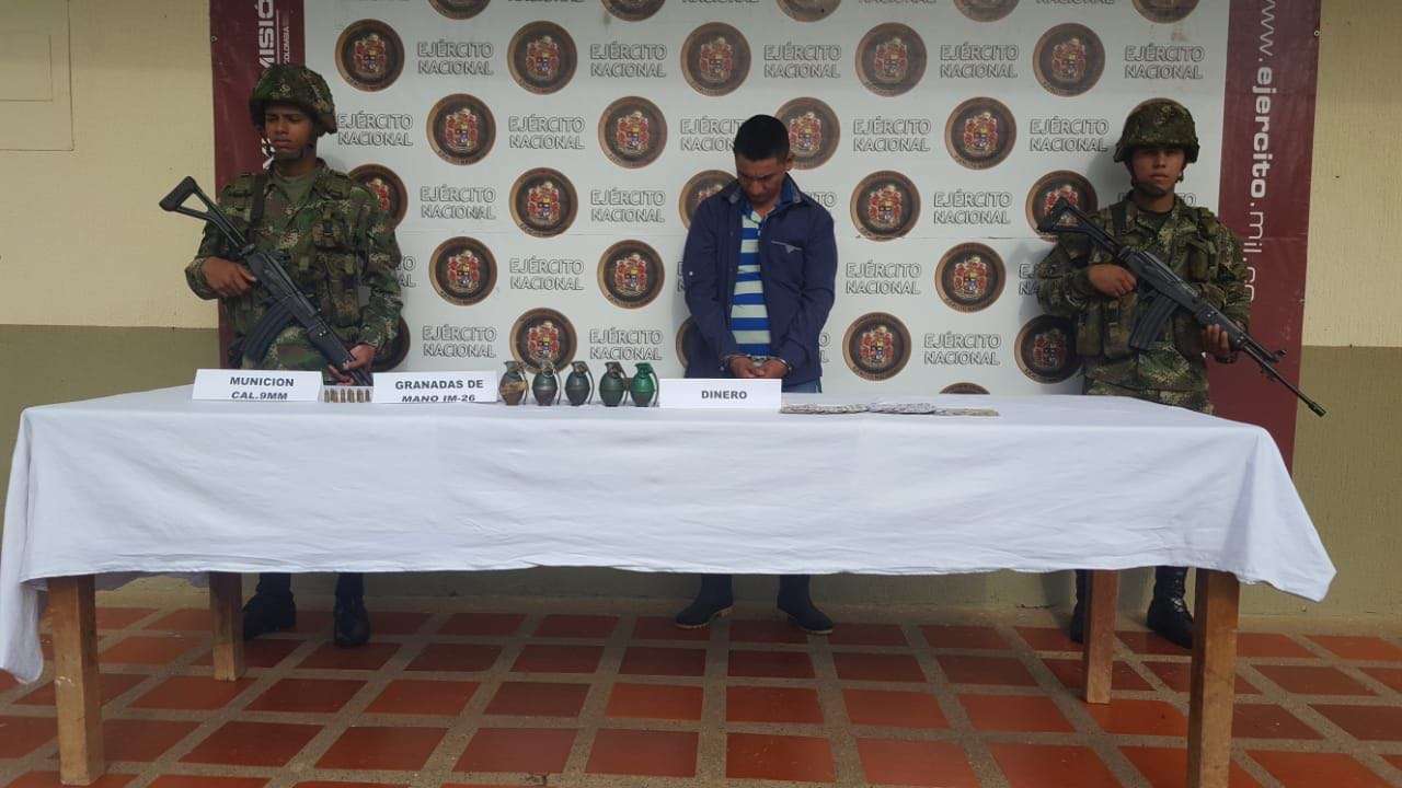 El Ejército Nacional capturó en flagrancia a un integrante de los ‘Caparrapos’