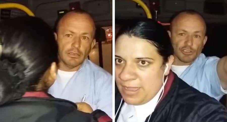 [Video] Conductor bajó del bus e insultó a una mujer que iba con su hija de 10 años y siguió la ruta con su “enamorada”