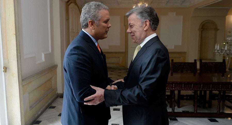 Presidente Santos apoya la reforma pensional que plantea Iván Duque