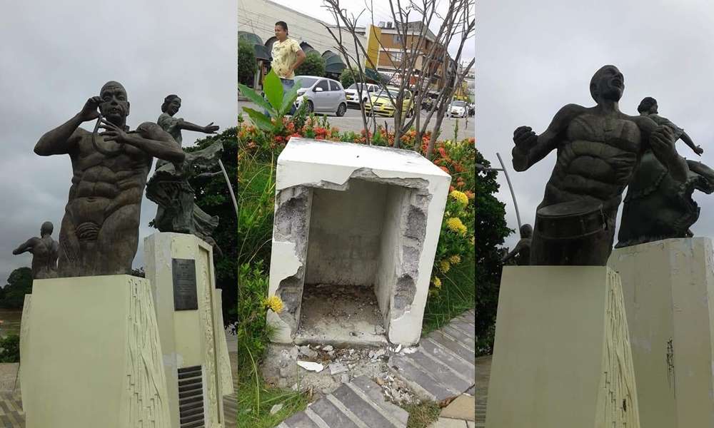 ¿Qué pasa? Vándalos atentan contra el Monumento al Porro en Montería y autoridades se hacen los de la ‘vista gorda’