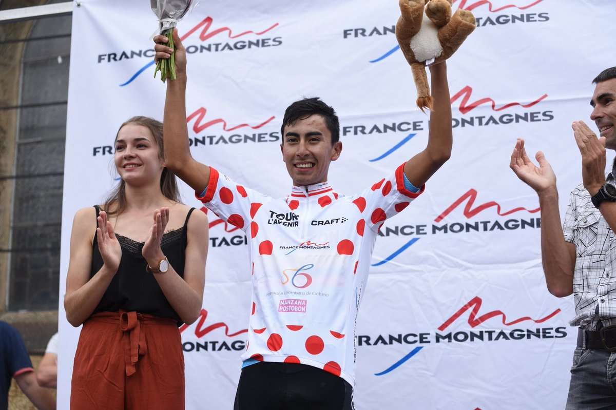 Iván Sosa, segundo en la octava etapa y quedó líder de la montaña en el Tour de L’Avenir