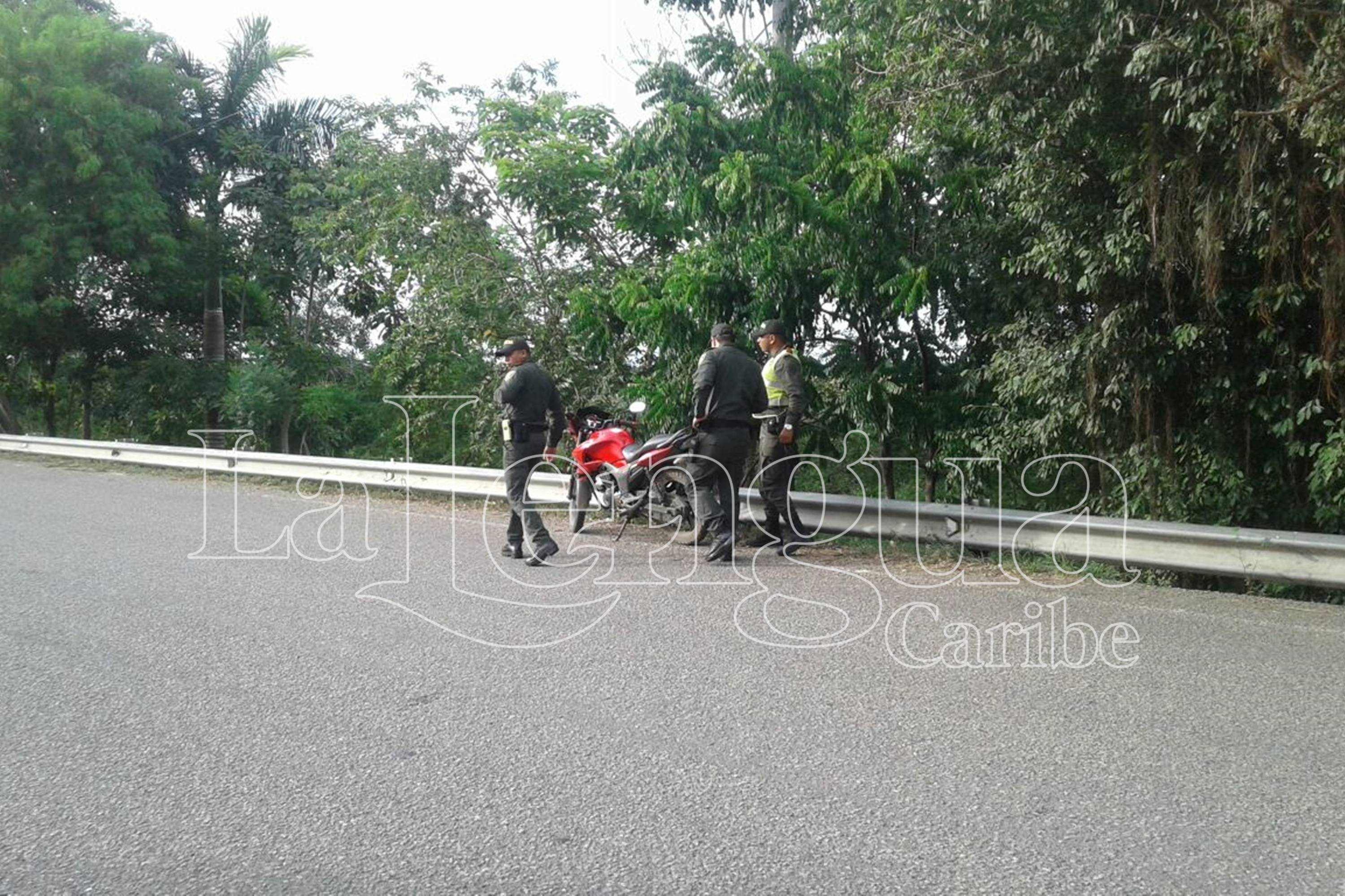 Murió el motociclista baleado por la Policía tras evadir un retén en la vía que conduce a Arboletes