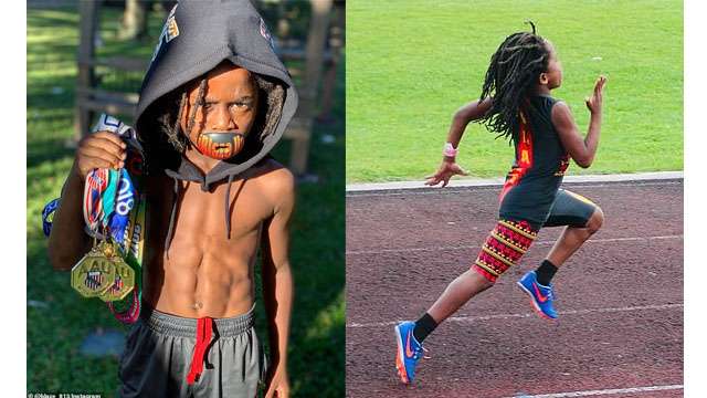 El atleta de 7 años que causa furor en redes sociales y comparan con Usain Bolt