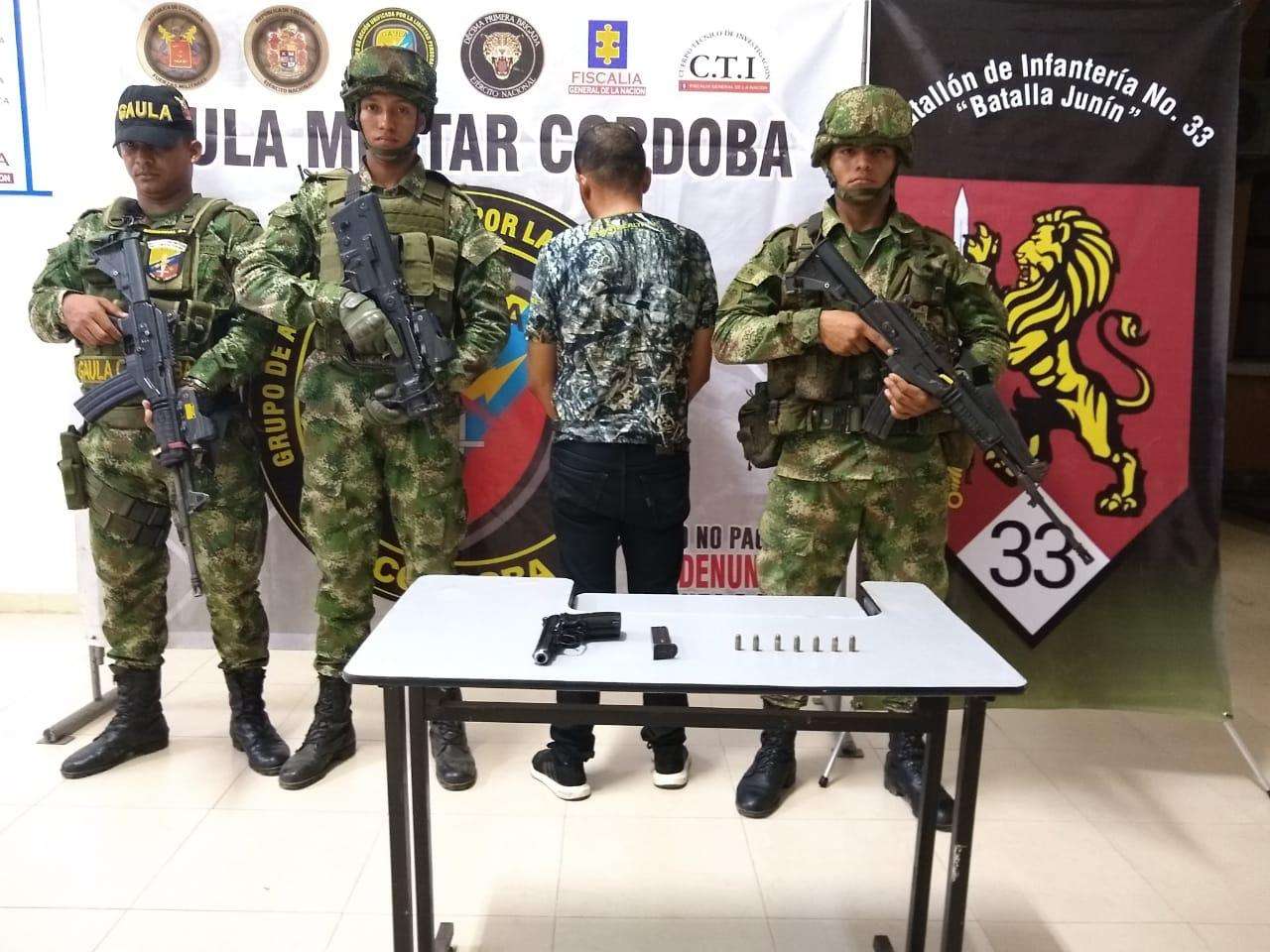 Cayó coordinador de sicarios y jefe de extorsiones del Clan del Golfo en Montería