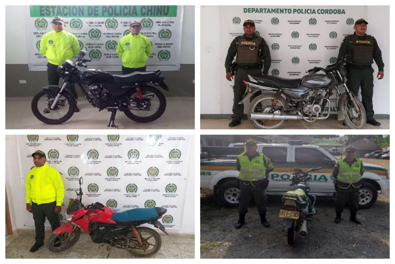 En Córdoba, Policía recuperó cuatro motocicletas