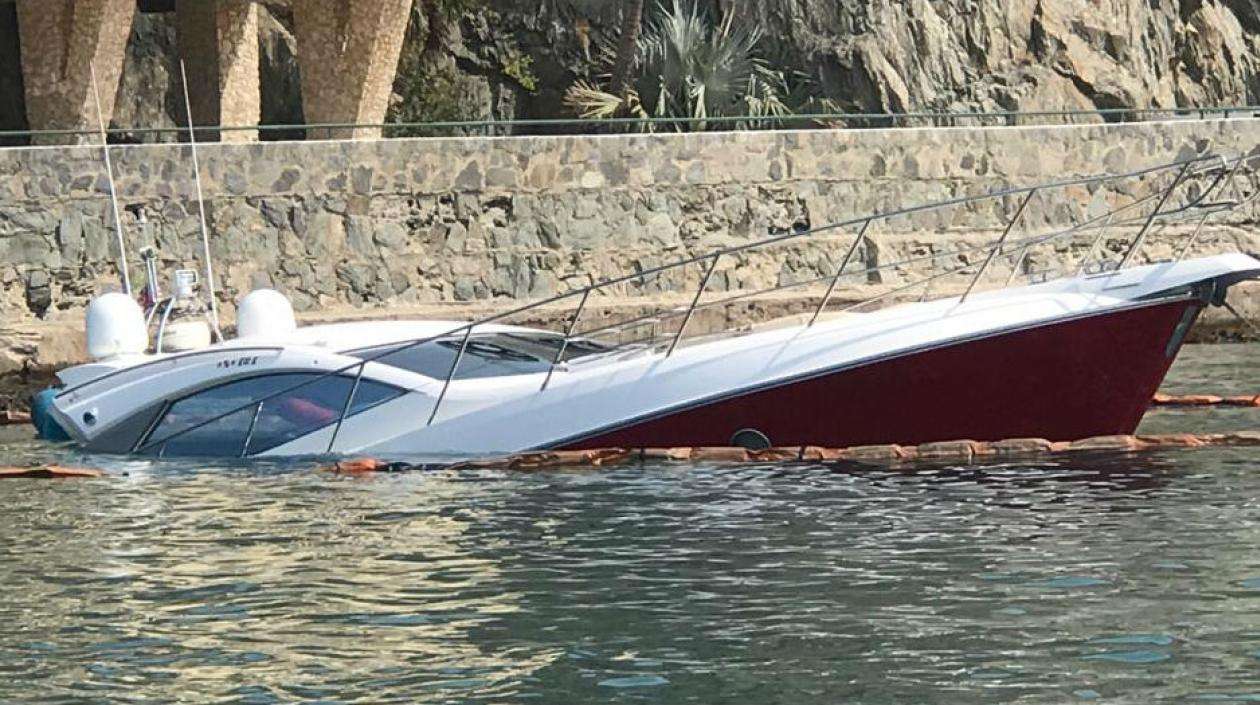 Lujoso yate se hundió en playa cercana al Rodadero