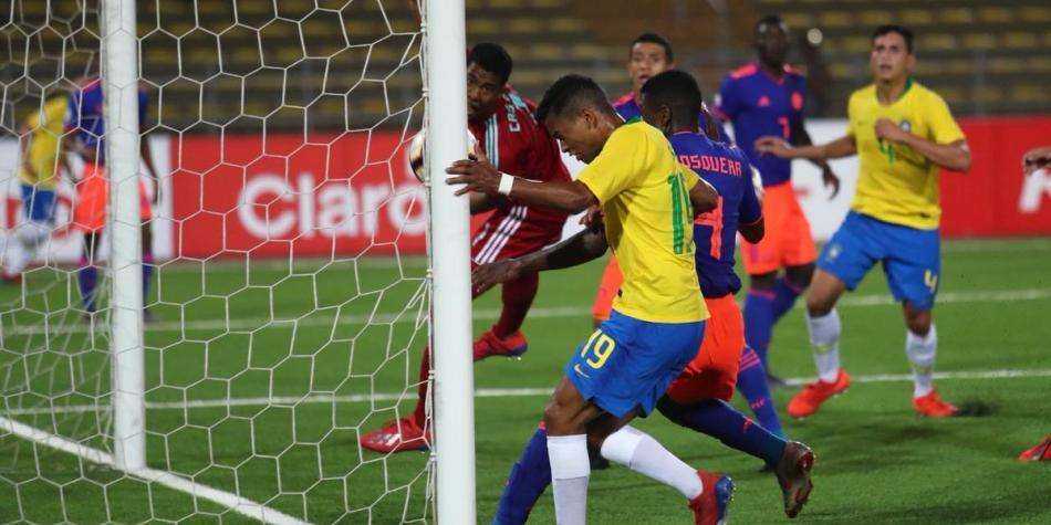 Colombia perdió ante Brasil y quedó eliminado del Sudamericano Sub-17