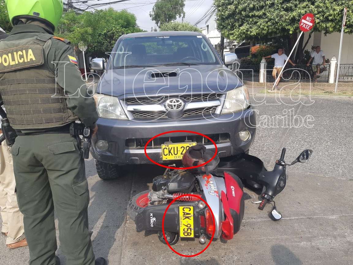 [Video] Joven fue arrollada por una camioneta en la calle 21 con carrera 12 de Montería