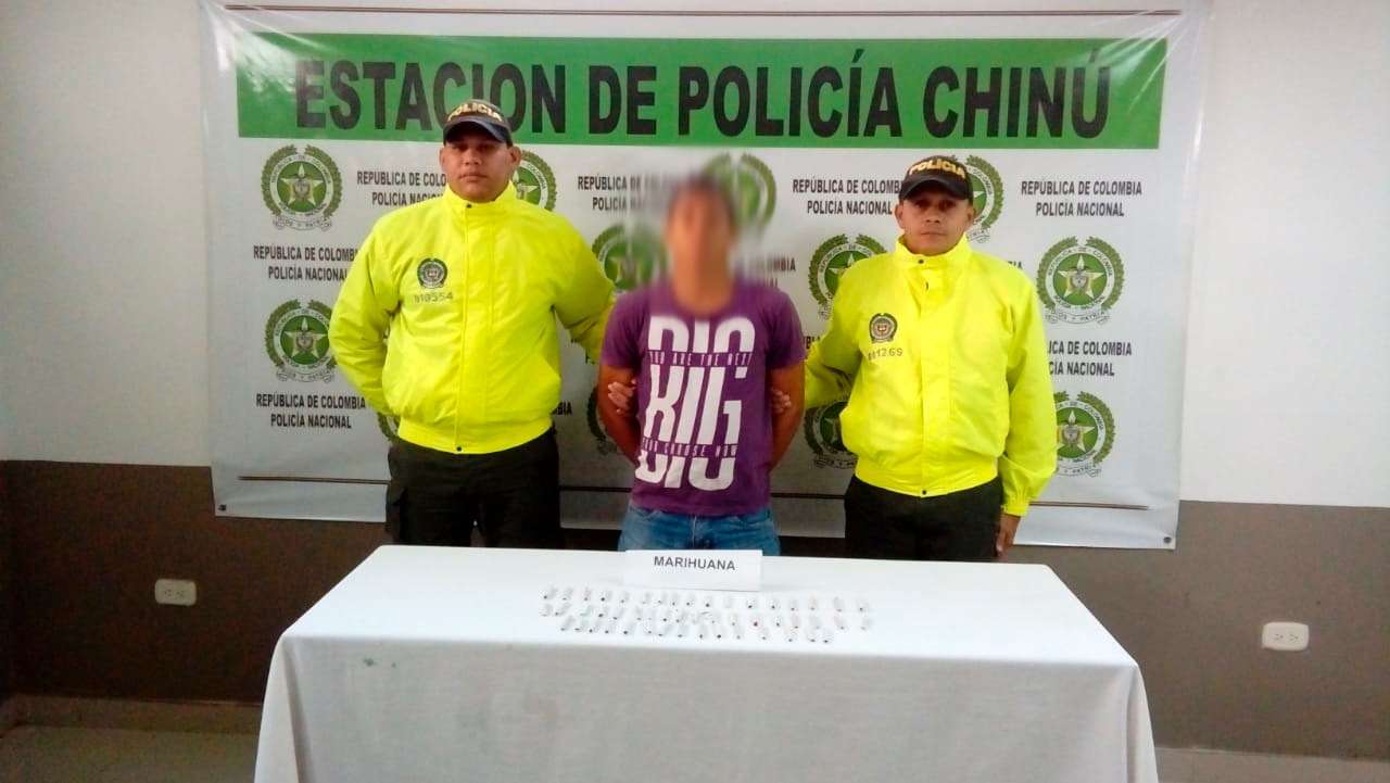 Lo capturaron por tráfico de estupefacientes en Chinú