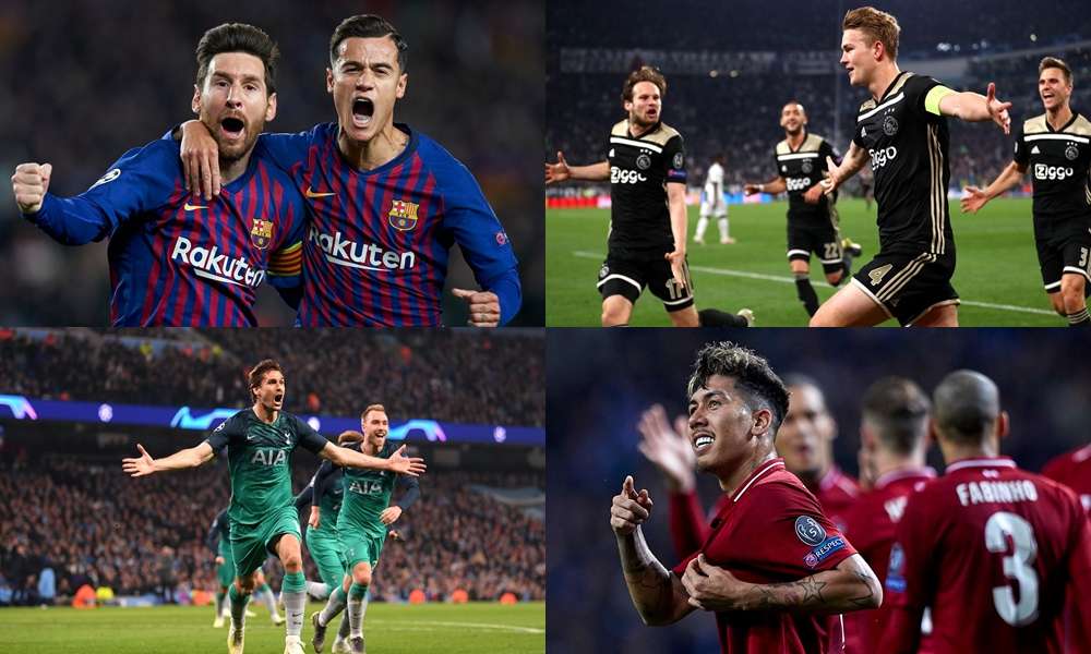 Barcelona, Ajax, Tottenham y Liverpool, los semifinalistas de la Champions League