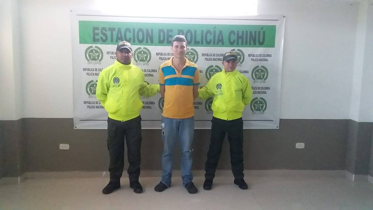 Lo capturaron por el delito de homicidio en Chinú