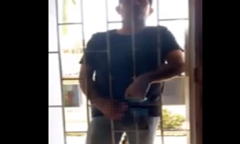 En video, degenerado se sacó el pene y se lo mostró a un niño en Mogambo