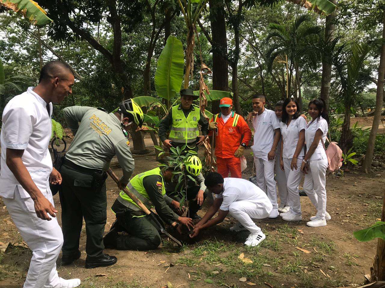 Policía Metropolitana de Montería celebró el Día de la Tierra