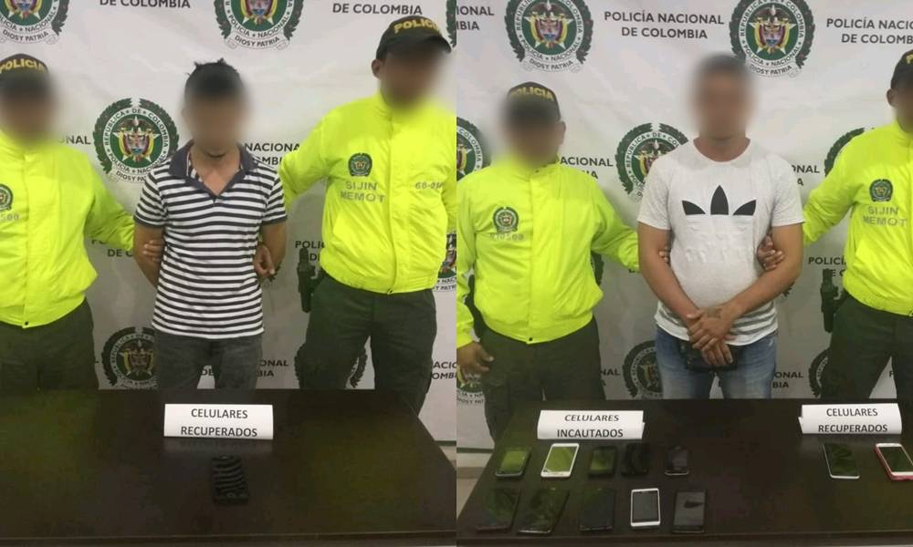 Cuatro capturados dejó operativo para contrarrestar la venta de celulares robados