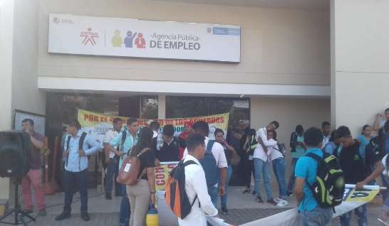 Estudiantes del Sena en Montería protestan para rechazar propuesta del PND que reduciría presupuesto
