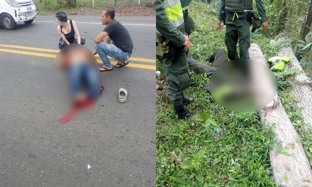 Patrullero de la Policía habría embestido a peatón en la vía Planeta Rica – Montería