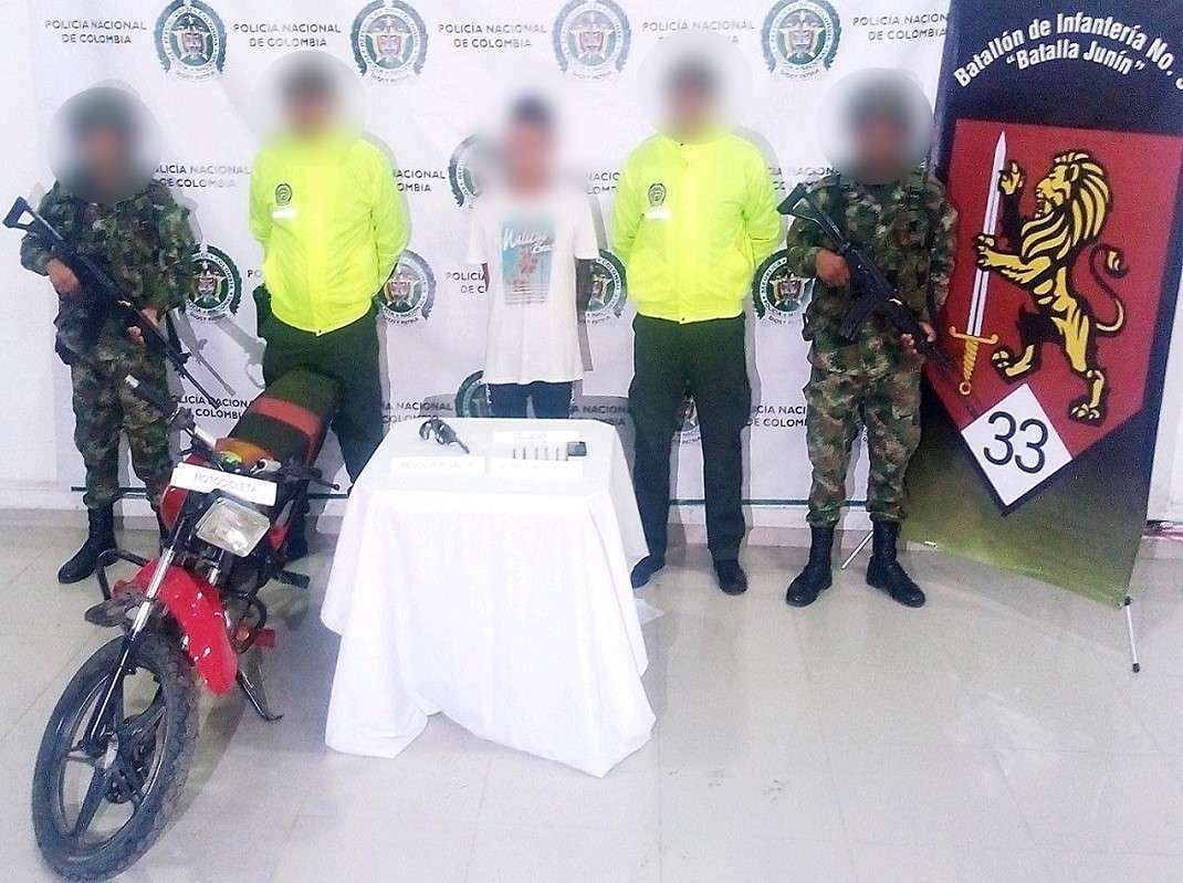 Lo capturaron por porte ilegal de armas de fuego