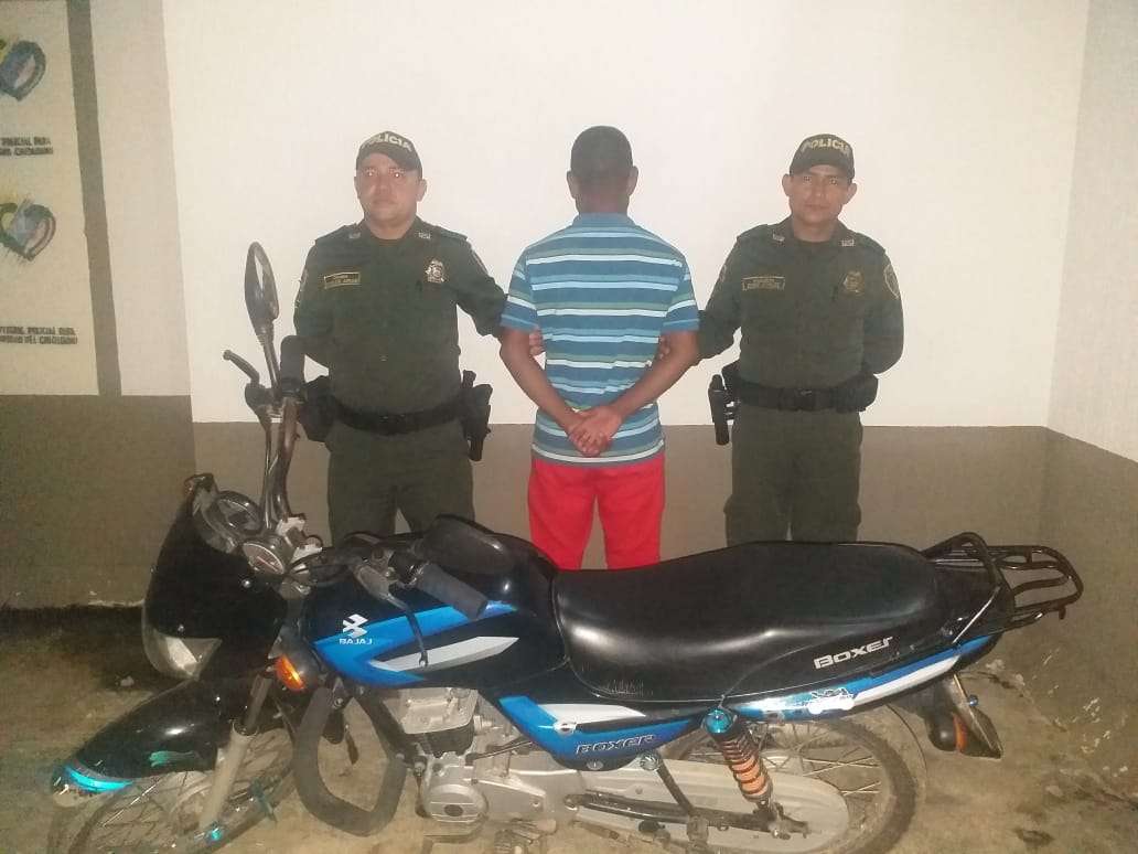 Lo capturaron por el delito de receptación en Ciénaga de Oro