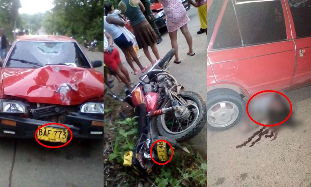 Trágico accidente de tránsito dejó una mujer muerta y un herido en Puerto Libertador