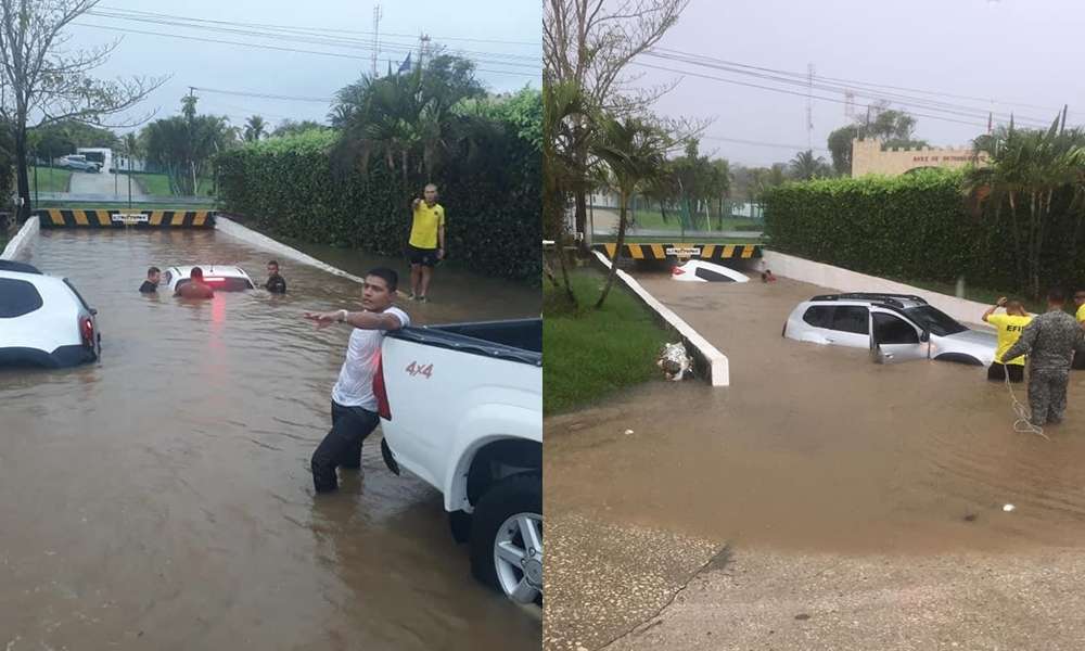 Con el agua al cuello: así amaneció la base de Infantería de Marina de Coveñas