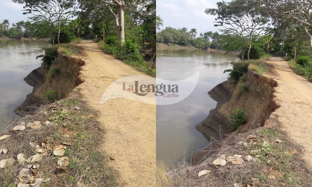 Habitantes de El Caño, San Pelayo temen quedar incomunicados por avanzada erosión