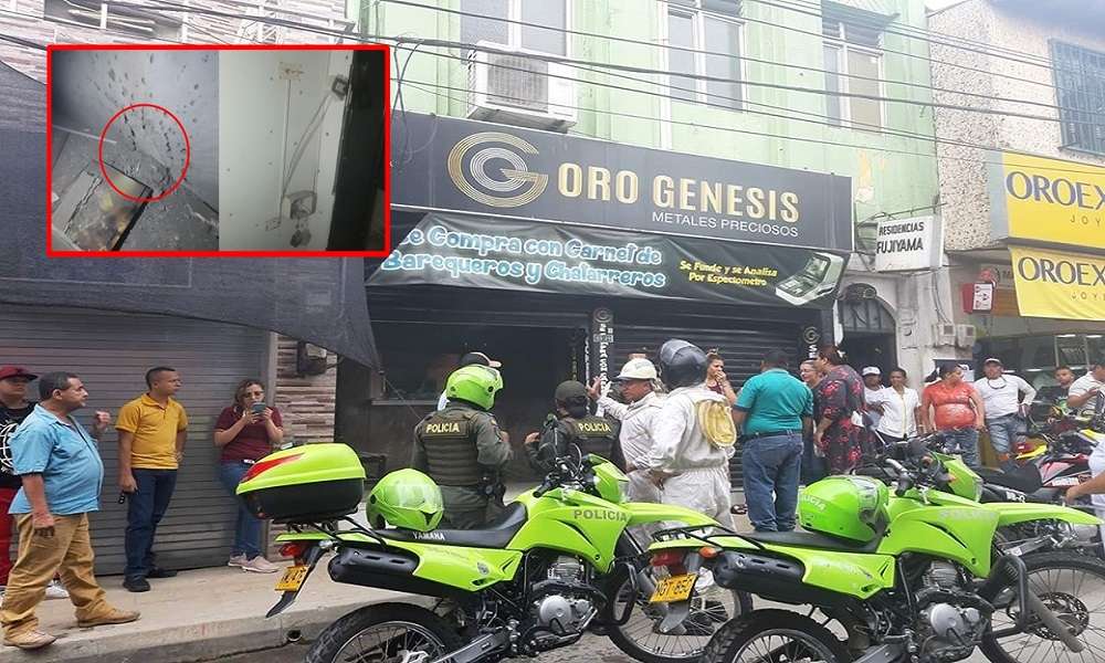 Qué susto, lanzan granada contra un local de compra de oro