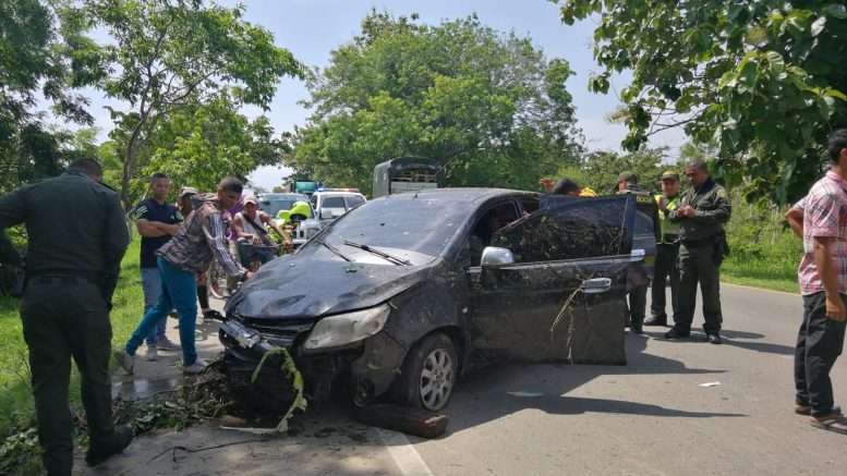 Aparatoso accidente en la vía Cereté – Ciénaga de Oro