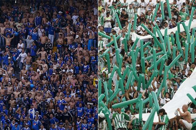 Bochornoso, hinchas de Millonarios y Nacional se citaron para enfrentarse con palos y piedras