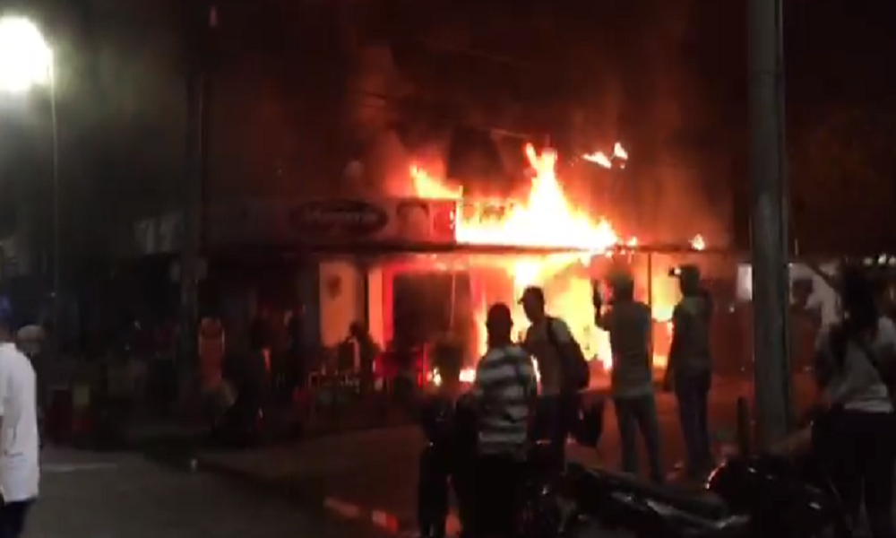 En video, pánico generó incendio en Asados Montería