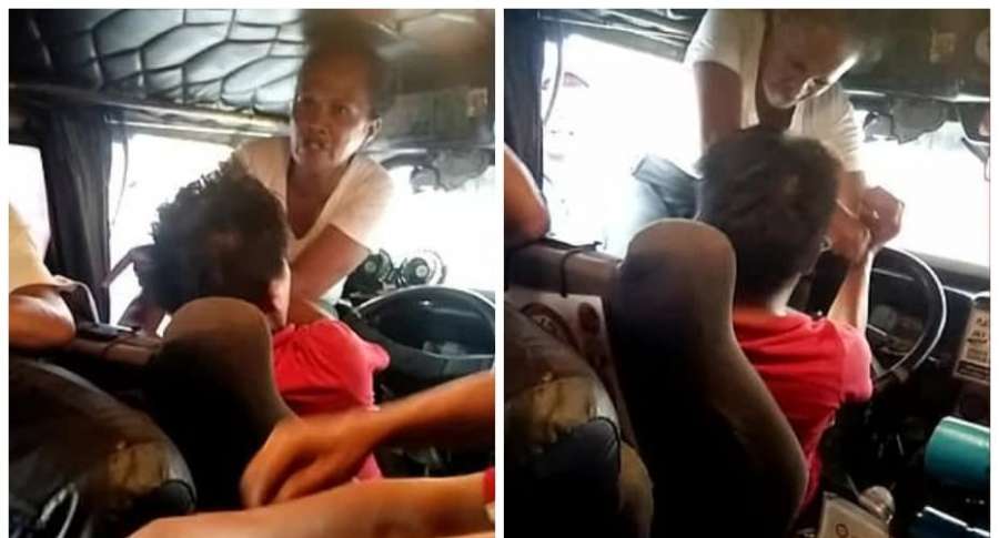 Mujer se acabó a golpes a su marido tras pillarlo con su amante en un bus