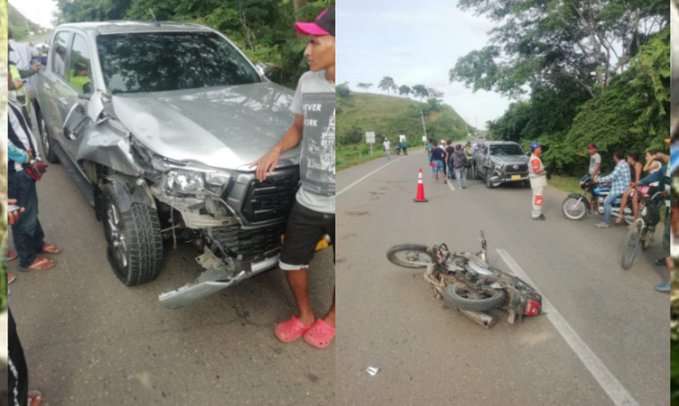 Accidente en la vía Cereté – Ciénaga de oro dejó dos menores y un adulto heridos