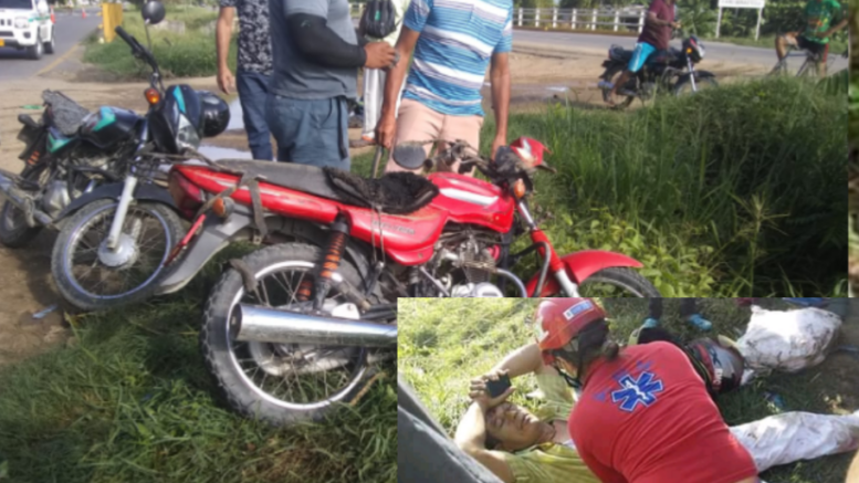 Choque de motocicletas en Berastegui dejó dos personas heridas