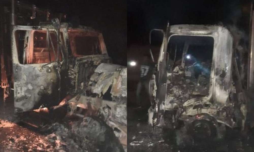 Dos camiones fueron incinerados en la vía Medellín, uno de los vehículos que transportaba leche fue saqueado por la comunidad