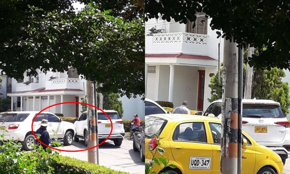 Camionetas de alta gama chocaron en el barrio La Castellana de Montería