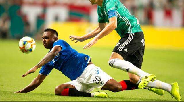 Con Morelos en el campo, Rangers empató ante Legia de Varsovia por Europa League