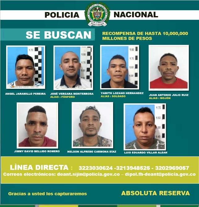 Siete reclusos se volaron de la cárcel de Caucasia