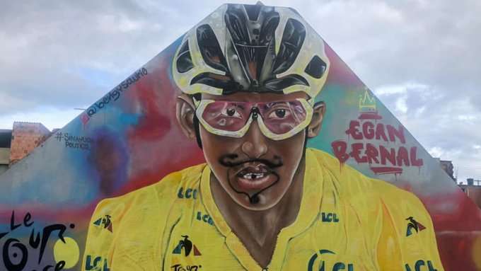 Inaceptable, vándalos dañaron mural que homenajeaba a Egan Bernal