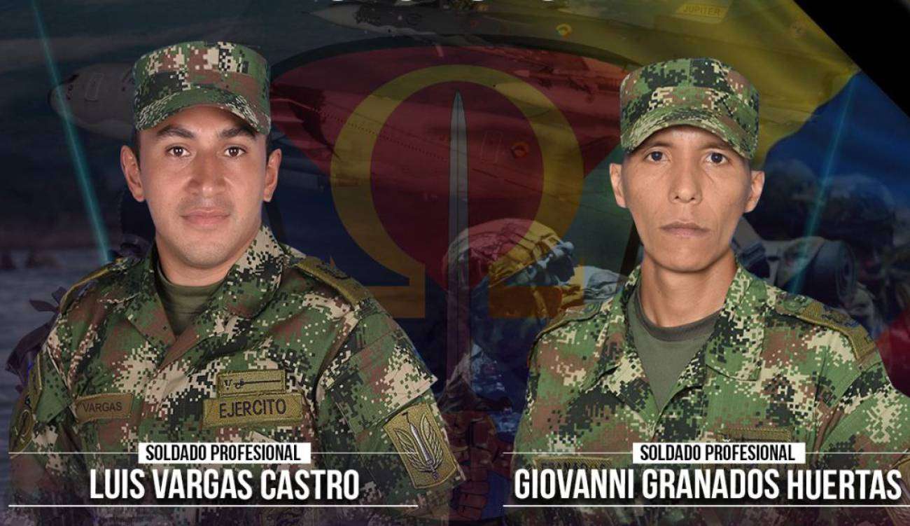 Combates contra disidencias de las Farc dejó a dos soldados muertos