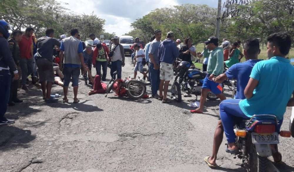 Accidente de tránsito en la vía Lorica – Purísima dejó tres heridos