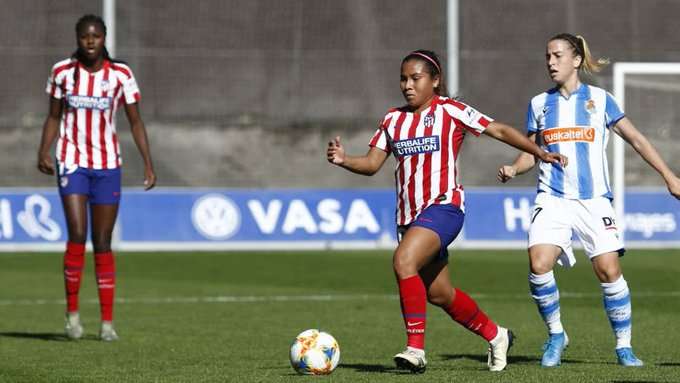 Leicy Santos se estrenó como goleadora en España, marcó en en el triunfo del Atlético Madrid sobre la Real Sociedad