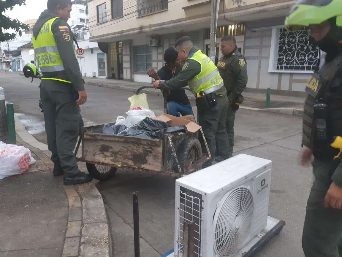 En pleno Centro capturan a indigente que se robó un aire acondicionado