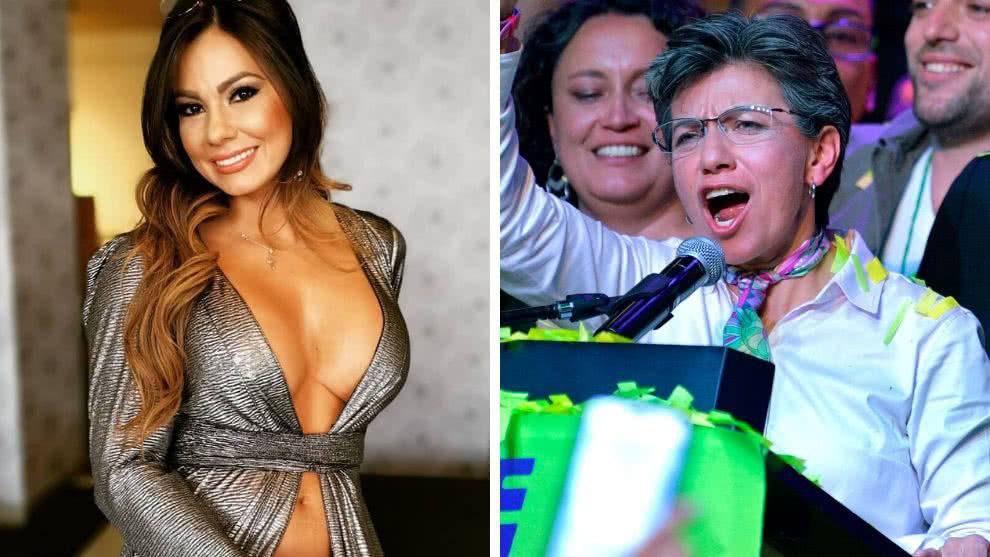 La actriz porno Esperanza Gómez se vistió de Mujer Maravilla y celebró el triunfo de Claudia López