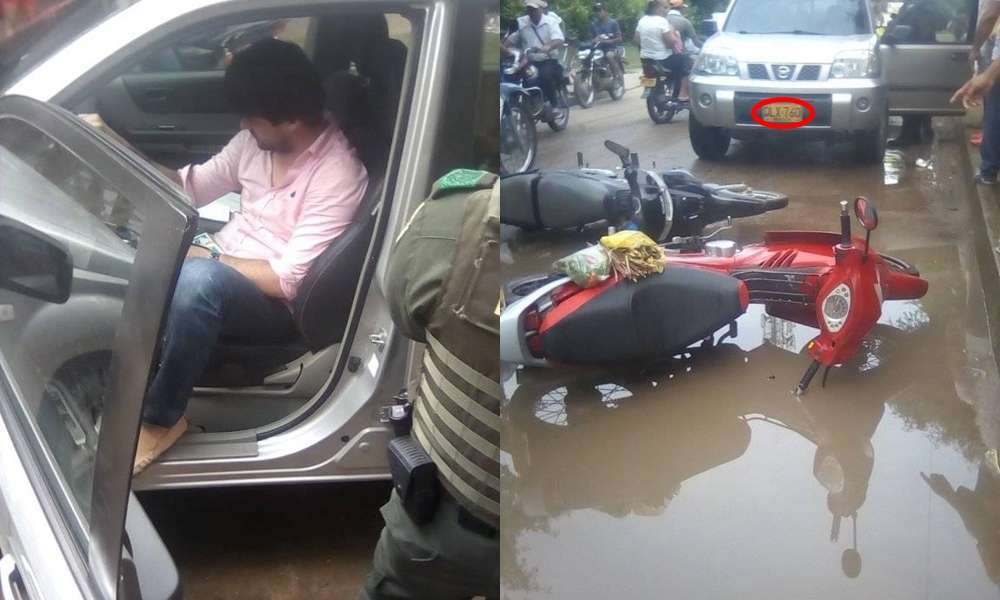 Conductor aparentemente borracho atropelló a dos motociclistas en Sahagún
