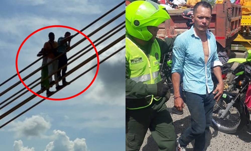 Porque no lo dejaban ver a su mujer amenazó con tirarse del puente