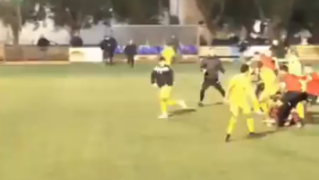 Llovió el puño y la patada, jugadores y aficionados protagonizaron bochornosa pelea en pleno partido