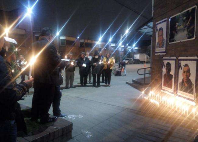 Rinden homenaje a escoltas de la UNP asesinados